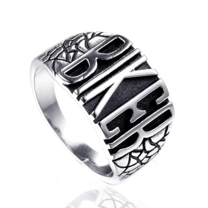 16mm BIKE Stainless Steel Jewelry Men's Ring