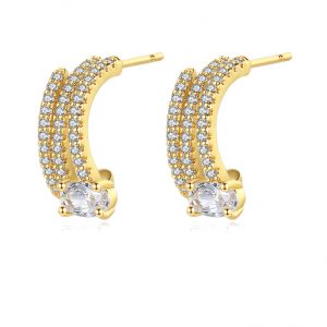 brass diamond earrings wholesales from China factory