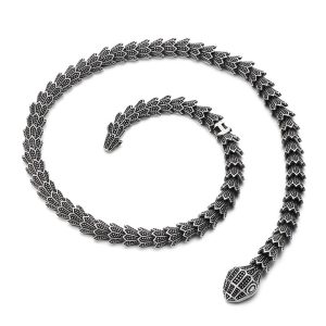 HipHop Heavy Stainless Steel Snake Chains Necklace