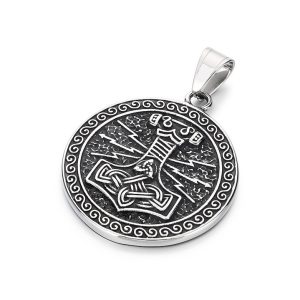 HipHop 29g Stainless Steel Viking Hammer Pendant