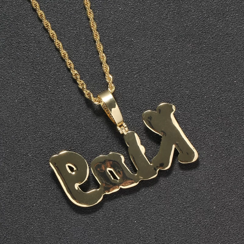 CP23 Customized Jewelry A-Z CZ Letters Pendant Necklace