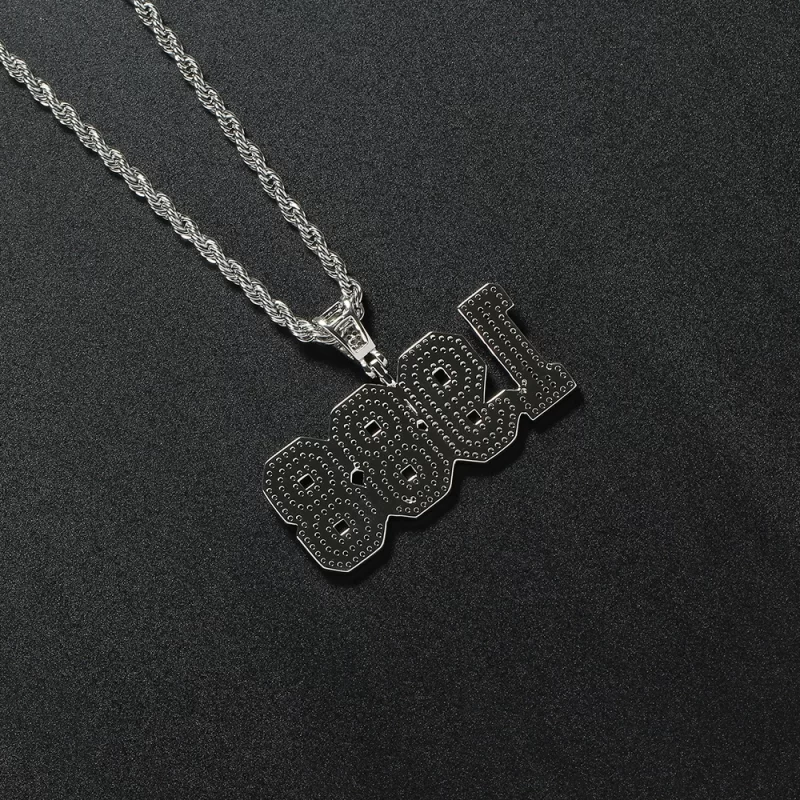 CP32 Customized Jewelry Unisex 0-9 CZ Digitals Hiphop Necklace