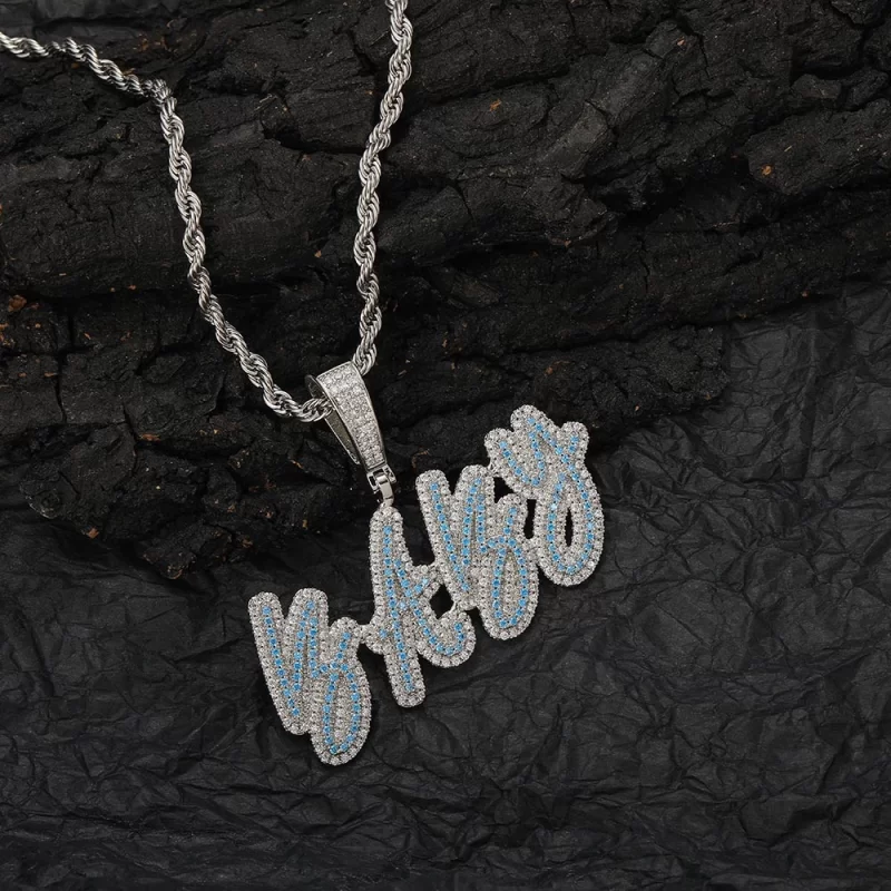 CP34 Customized Jewelry Unique A-Z CZ Letters Hiphop Necklace