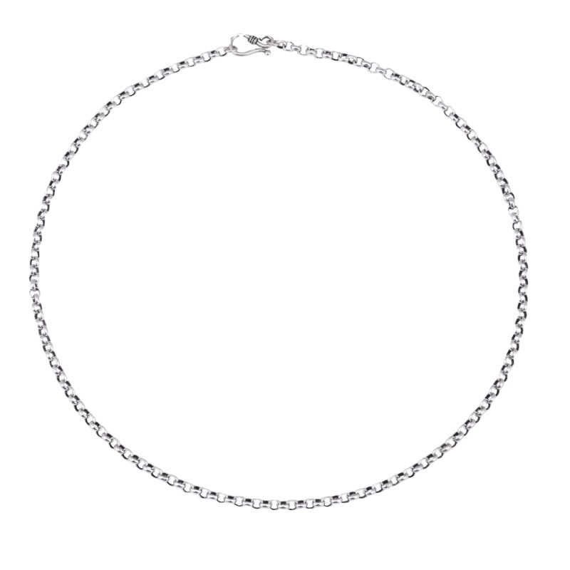 Men's 3.5mm 925 Silver O-Links Chain Necklace