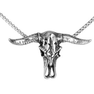 49mm Stainless Steel OX Head Pendant