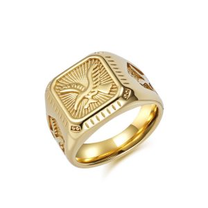 Men's Hip Hop Stainless Steel Pigeon Ring