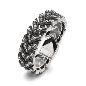 Hiphop Stainless Steel Skulls Chain Bracelet