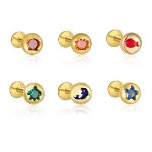925 Silver CZ Animal Stud Earrings