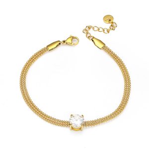 Stainless Steel 8mm Stone Chains Bracelet