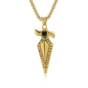 Hiphop Style Stainless Steel Triangle Pendant Necklace