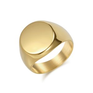 Hiphop Stainless Steel 17mm Polished Circle Ring