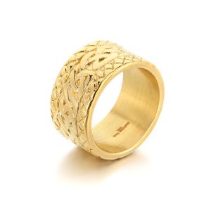 Viking Style 12mm Stainless Steel Ring for Men