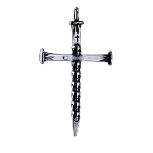 Punk Style Stainless Steel Skulls Cross Pendant