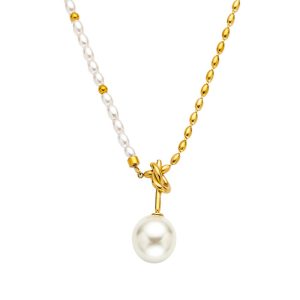 Stainless Steel Pearls Beaded Choker Necklace