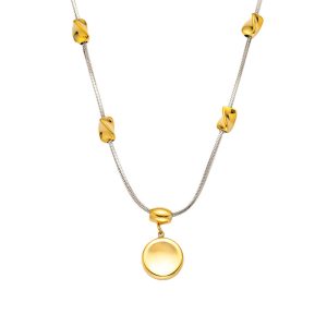 20mm Stainless Steel Circles Choker Necklace