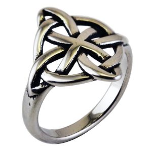 Viking Style Stainless Steel Hollow Celtic Knot Ring