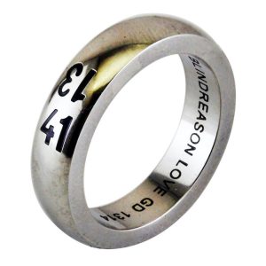 Viking Style Stainless Steel Digitals Ring