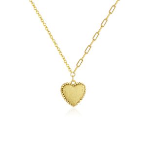 24k Gold-plated 925 Silver Heart Pendant Necklace