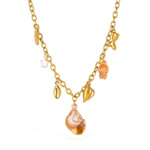 Stainless Steel Snail Shell Chain Choker Necklace