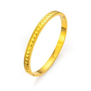 Stainless Steel 6mm Rivets Hinged Bracelet