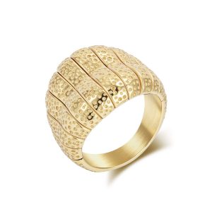 Women's Stainless Steel Pocks Curves Ring