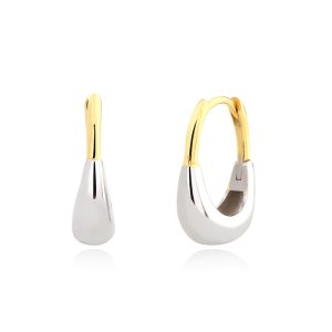 Mix Colors 925 Silver Cuff Hoop Earrings