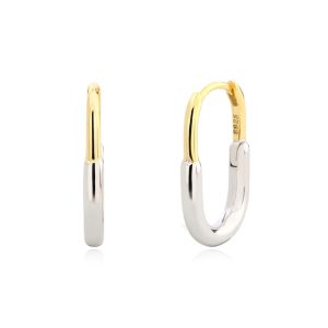 Mix Colors 18.2mm 925 Silver Hoop Earrings
