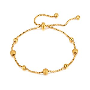 Adjustable 5mm Stainless Steel Balls Bracelet