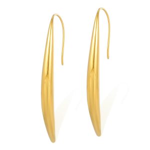 51mm Stainless Steel High-polished Stick Hook Earrings