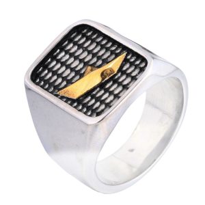 Punk Style Stainless Steel Boat Ring