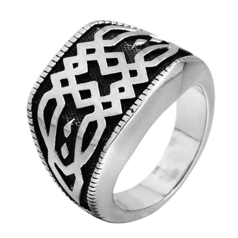 Punk Style Antique Stainless Steel Figures Ring