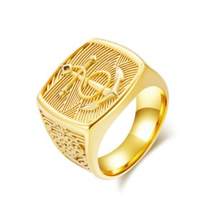 Men's Stainless Steel Jewelry 18mm Anchor Ring