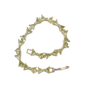 Brass Jewelry Triangle Diamond Bowknots Bracelet