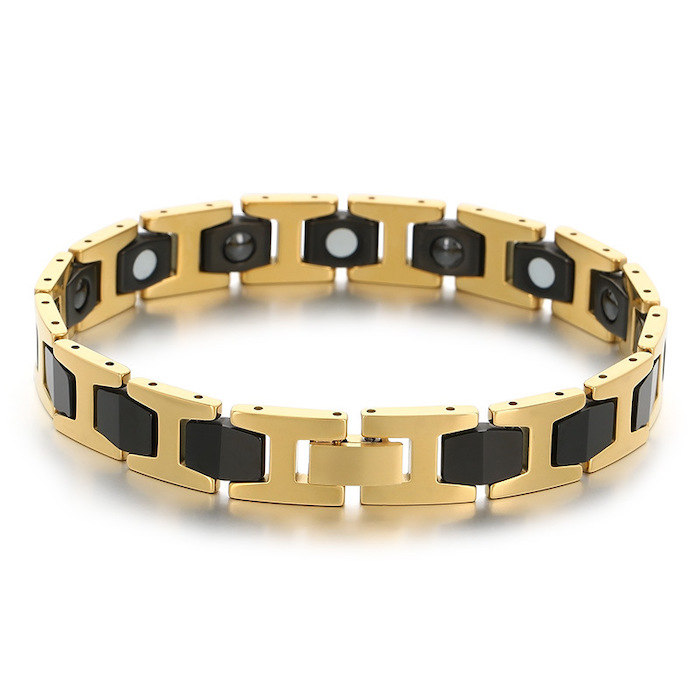 Health Energy Tungsten Steel Magnetic T-shaped Links Bracelet