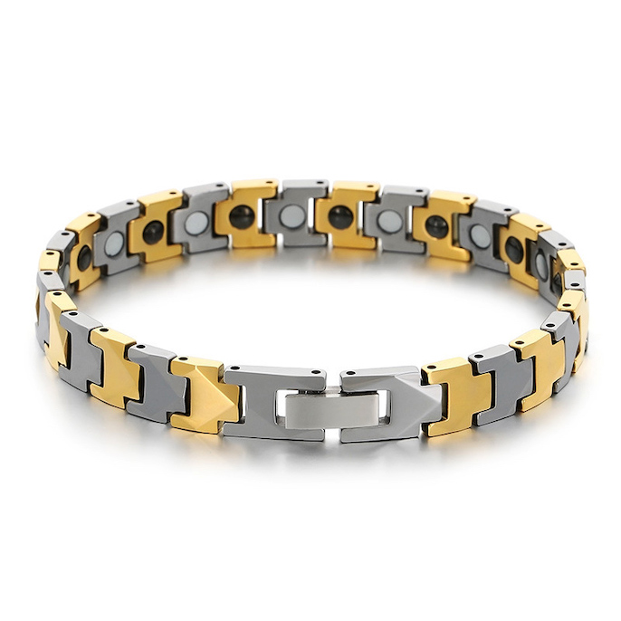 Lucky Energy 8mm Tungsten Steel Magnetics Bracelet