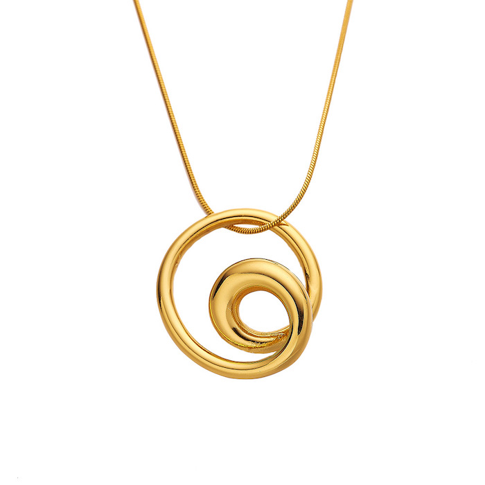 27mm Stainless Steel Hollow Heart Pendant Necklace