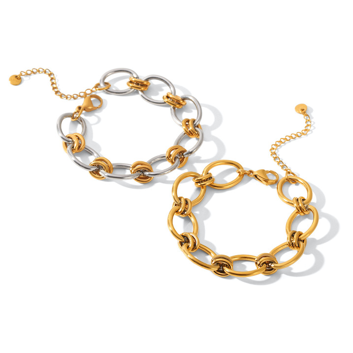 Stainless Steel Oval Links Chain Bracelet