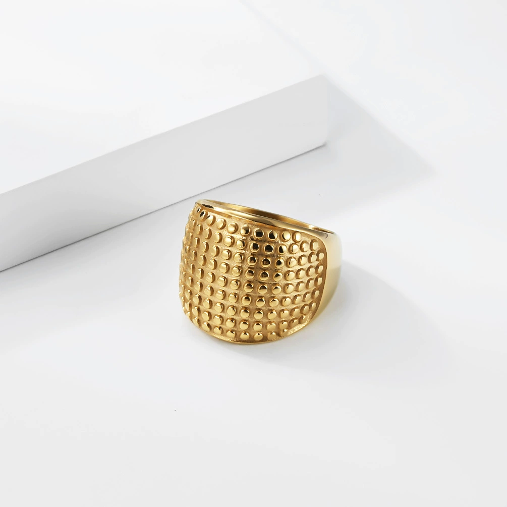 Ladies' Stainless Steel Curve Bubbles Ring - Image 3