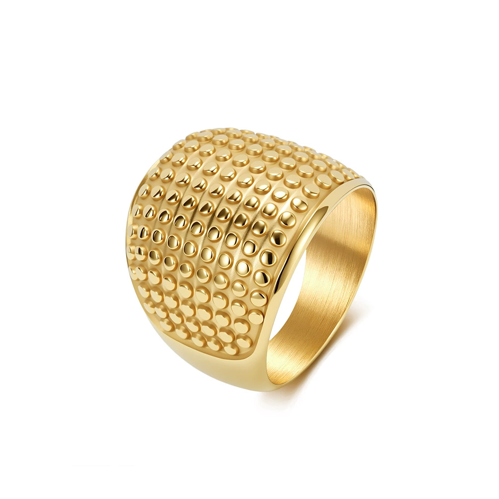 Ladies' Stainless Steel Curve Bubbles Ring