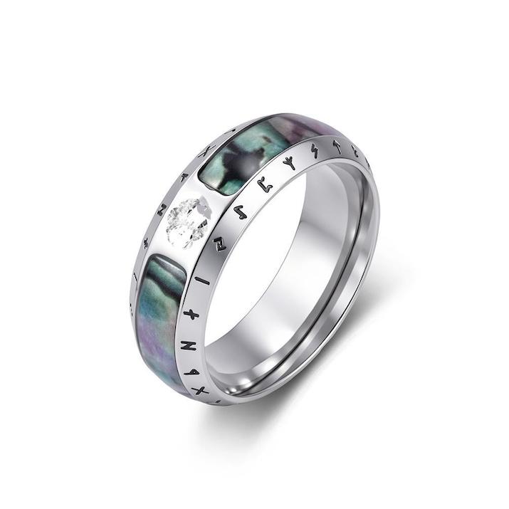 Men's Stainless Steel Abalone Shells Ring