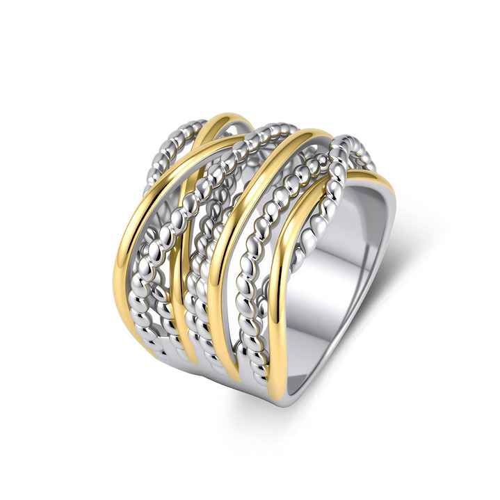 Ladies' Stainless Steel Hollow Twisted Wires Ring - Image 4