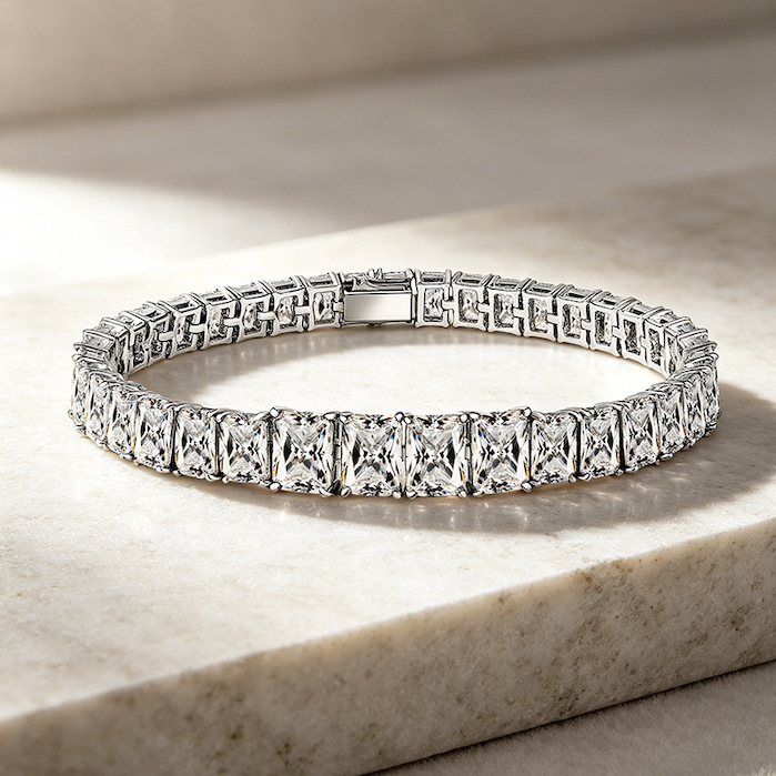 Women's Jewelry 4/5mm Brass Geometric Zircons Bracelet - Image 3