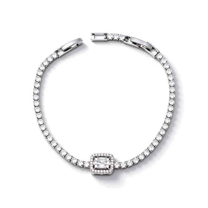 Women's Jewelry Brass CZ Geometric Charm Bracelet