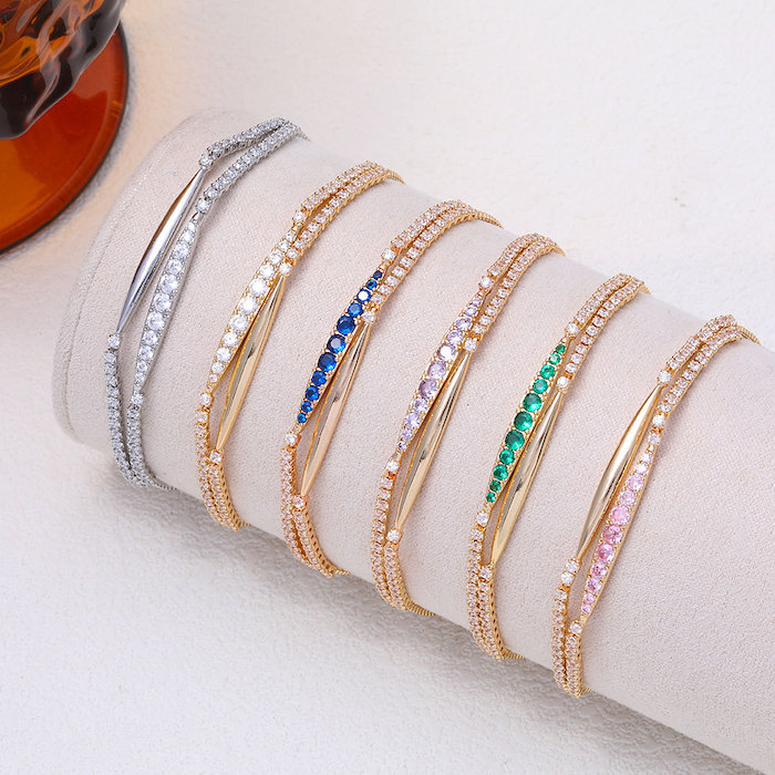 Women's Jewelry Brass CZ Eye Stick Bracelet - Image 4