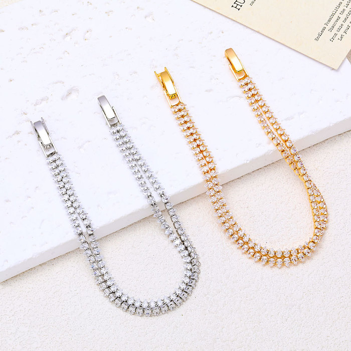Women's Jewelry Brass Layered Teardrop Zircons Bracelet - Image 3