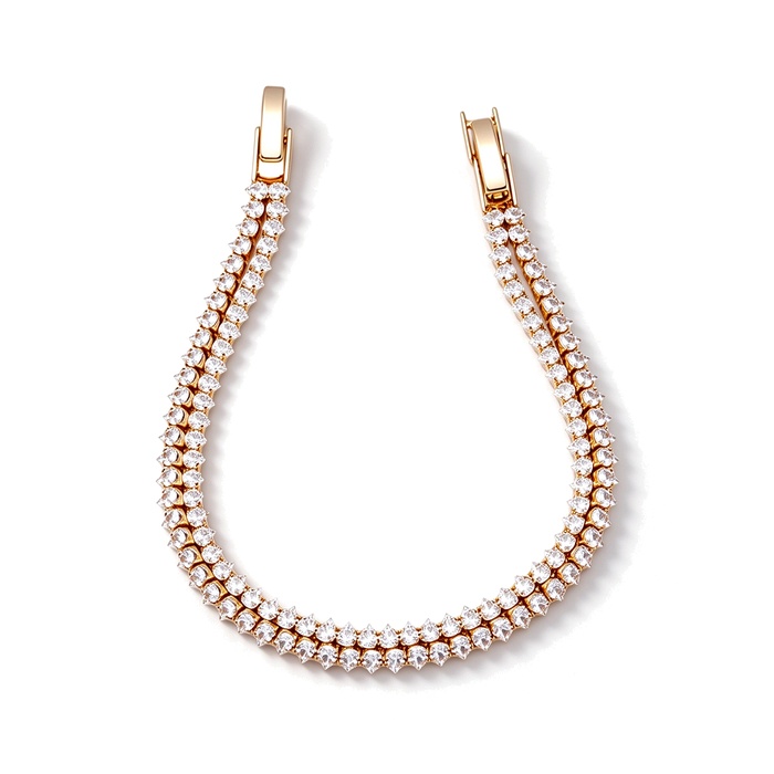 Women's Jewelry Brass Layered Teardrop Zircons Bracelet