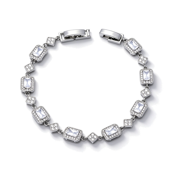 Women's Jewelry Brass Geometric CZ Stones Bracelet