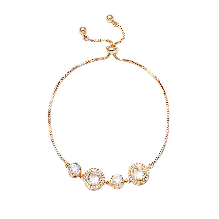 Women's Jewelry Brass 6-10mm CZ Circles Bracelet - Image 2