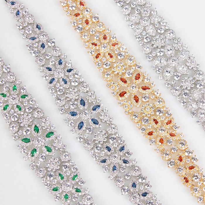 Women's Jewelry Eye-shaped CZ Flowers Bracelet - Image 2