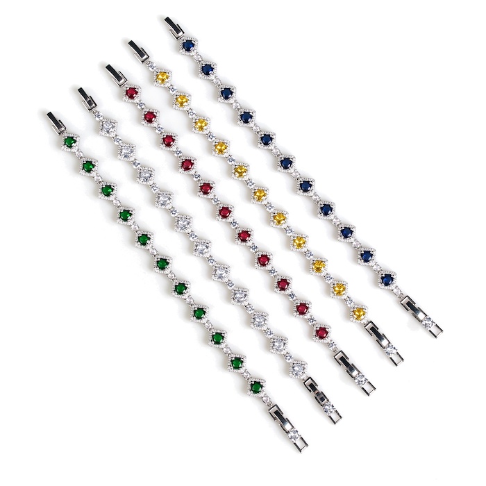 Women's Jewelry 12.7g Square Stones Bracelet